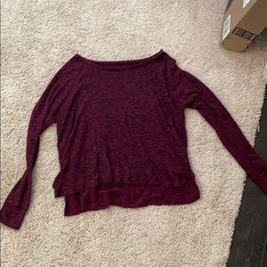 long sleeved Burgundy top